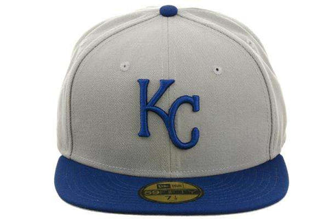 Kansas City Royals Exclusive New Era 59Fifty w/ Gray Undervisor Hat - 2T Grey, Royal