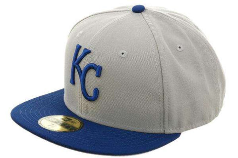 Kansas City Royals Exclusive New Era 59Fifty w/ Gray Undervisor Hat - 2T Grey, Royal